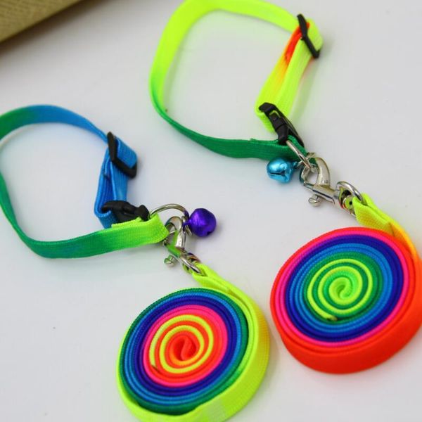 dog collars & leashes adjustable collar and leash rainbow nylon pet cat puppy lead daily training walking outdoor with bell
dog collars & leashes adjustable collar and leash rainbow nylon pet cat puppy lead daily training walking outdoor with bell