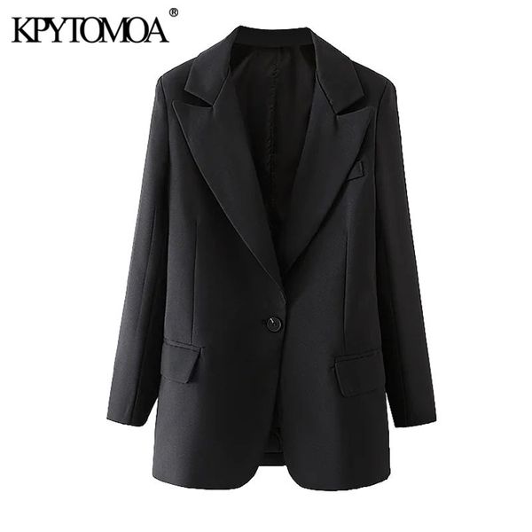 women fashion single button slim blazer coat vintage long sleeve pockets female outerwear chic veste femme 210416, White;black
women fashion single button slim blazer coat vintage long sleeve pockets female outerwear chic veste femme 210416, White;black