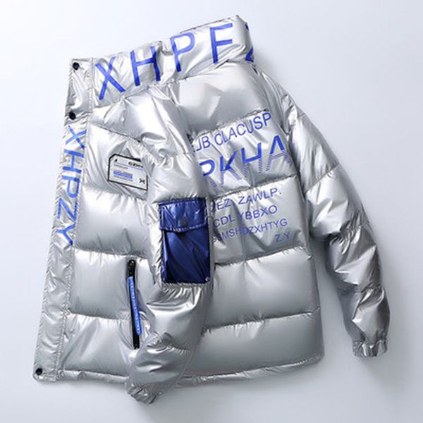 man glossy down parkas fashion trend letter couples thicken zipper outerwears designer winter male luxury bread punk slim jackets coats, Black
man glossy down parkas fashion trend letter couples thicken zipper outerwears designer winter male luxury bread punk slim jackets coats, Black