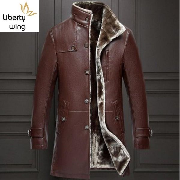 men's fur & faux smart casual winter warm mens thick wool lining pu leather jackets single breasted stand collar slim fit plus size mal, Black
men's fur & faux smart casual winter warm mens thick wool lining pu leather jackets single breasted stand collar slim fit plus size mal, Black