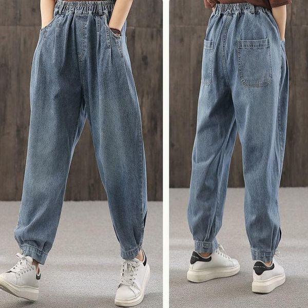 retro hong kong wind bow foot denim pants women 2021 thin comfortable high waist wide leg straight women's jeans, Blue
retro hong kong wind bow foot denim pants women 2021 thin comfortable high waist wide leg straight women's jeans, Blue