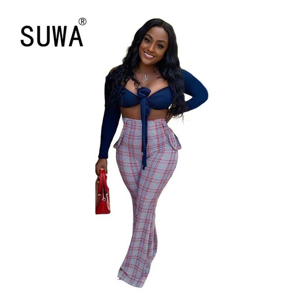 women fashion simple long sleeve tie with u collar jumpsuits high fanny pack hip grid bodysuits street lady playsuits women's & rompers, Black;white
women fashion simple long sleeve tie with u collar jumpsuits high fanny pack hip grid bodysuits street lady playsuits women's & rompers, Black;white