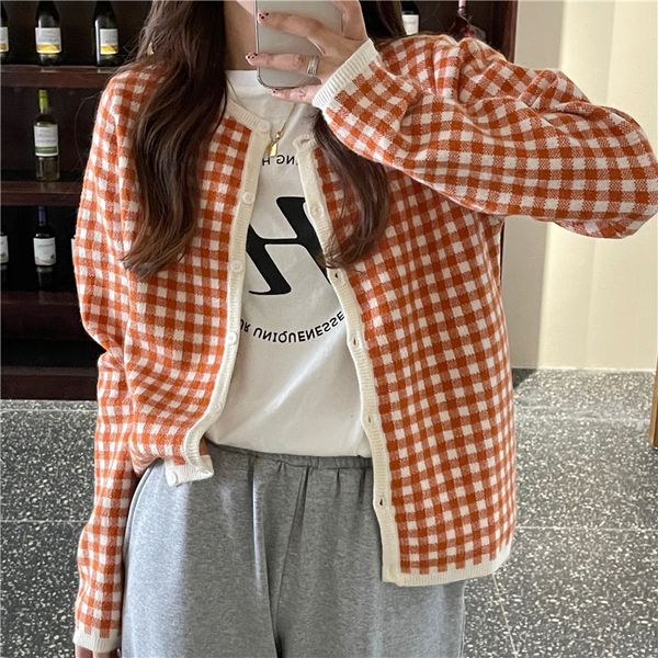 sweet sweater warm spring elegant plaid retro soft high street knitted cardigans casual coat 210416, White;black
sweet sweater warm spring elegant plaid retro soft high street knitted cardigans casual coat 210416, White;black