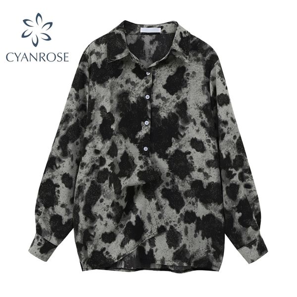 women's fashion vintage tie dye print long sleeve blouse turn-down collar button lamtern causal female shirts 210515, White
women's fashion vintage tie dye print long sleeve blouse turn-down collar button lamtern causal female shirts 210515, White