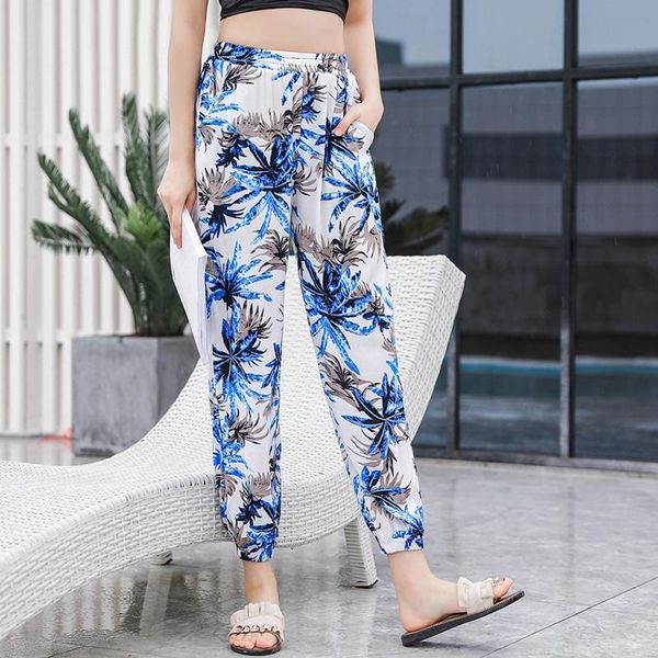 women's pants & capris missky women summer beach long floral printing ethnic style high waist loose holiday lantern female trousers, Black;white
women's pants & capris missky women summer beach long floral printing ethnic style high waist loose holiday lantern female trousers, Black;white