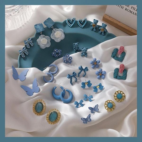 stud 2021 korean fresh haze blue geometric resin earrings for women bowknot flower sweet statement ear brincos jewelry gift, Golden;silver
stud 2021 korean fresh haze blue geometric resin earrings for women bowknot flower sweet statement ear brincos jewelry gift, Golden;silver