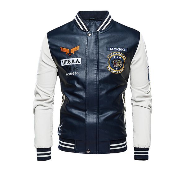 men's outerwear jackets 2021 motorcycle leather jaet fashion embroidered baseball suit, Black;brown
men's outerwear jackets 2021 motorcycle leather jaet fashion embroidered baseball suit, Black;brown