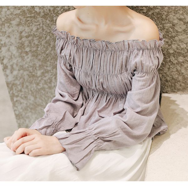 spring vintage shirt female oversize long sleeve girls blouse summer slash neck women blouses femme blusas 210417, White 
spring vintage shirt female oversize long sleeve girls blouse summer slash neck women blouses femme blusas 210417, White