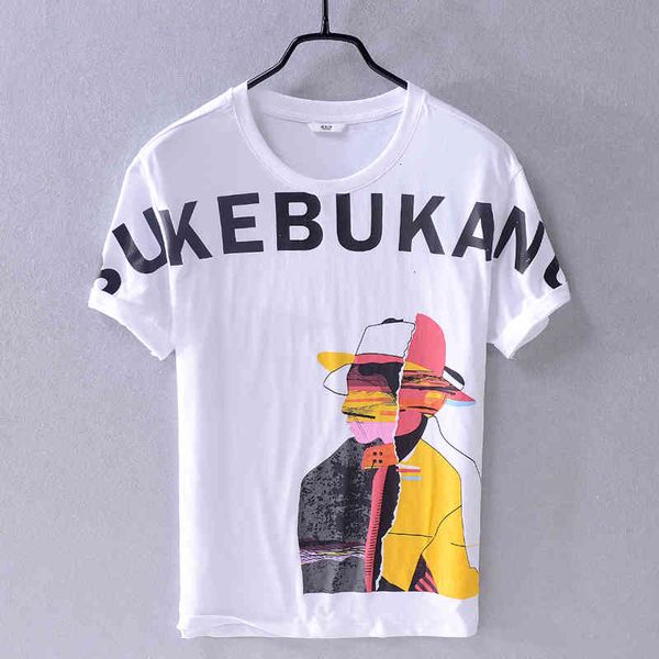 men's t-shirts summer mens cotton short-sleeved t-shirt loose comfortable abstract figure print trend t shirt men brand tshirt chemise, White;black
men's t-shirts summer mens cotton short-sleeved t-shirt loose comfortable abstract figure print trend t shirt men brand tshirt chemise, White;black