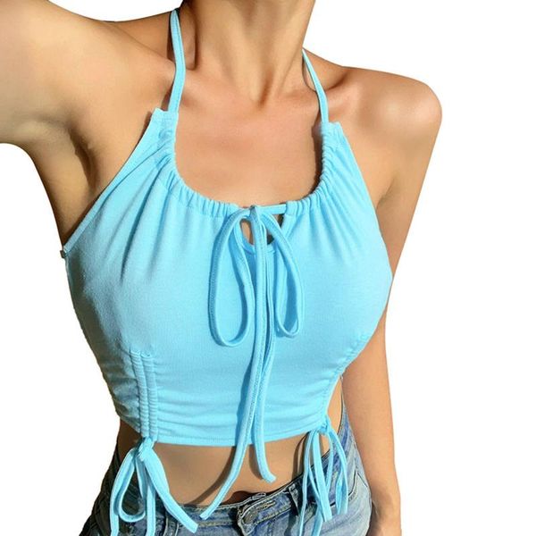 women's tanks & camis camisole summer fashion wild drawstring lace up halter cropped solid color, White
women's tanks & camis camisole summer fashion wild drawstring lace up halter cropped solid color, White
