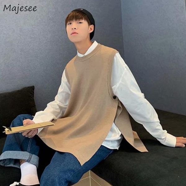 men's vests personal sweater men autumn solid plus size 3xl split side button warm loose modern o-neck knitwear jumpers male hipster, Black;white
men's vests personal sweater men autumn solid plus size 3xl split side button warm loose modern o-neck knitwear jumpers male hipster, Black;white