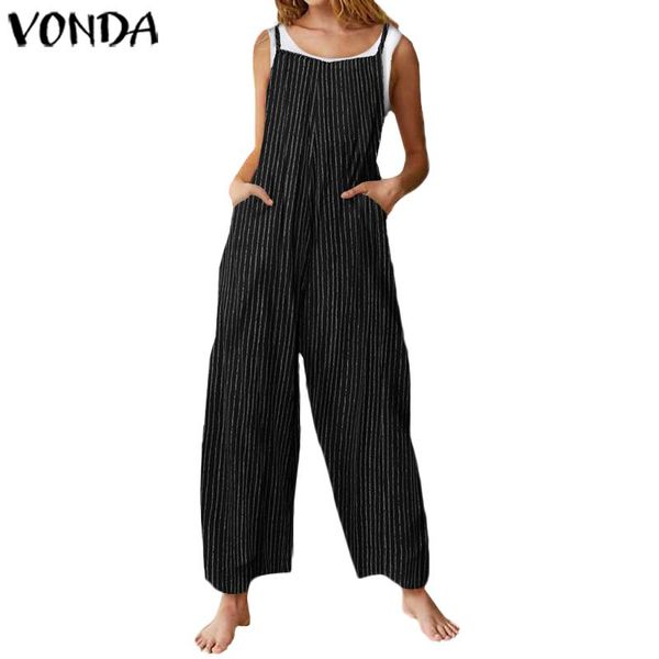 women's jumpsuits & rompers s-5xl overalls for women summer vonda 2021 sleeveless striped palysuits casual wide leg pants plus size, Black;white
women's jumpsuits & rompers s-5xl overalls for women summer vonda 2021 sleeveless striped palysuits casual wide leg pants plus size, Black;white