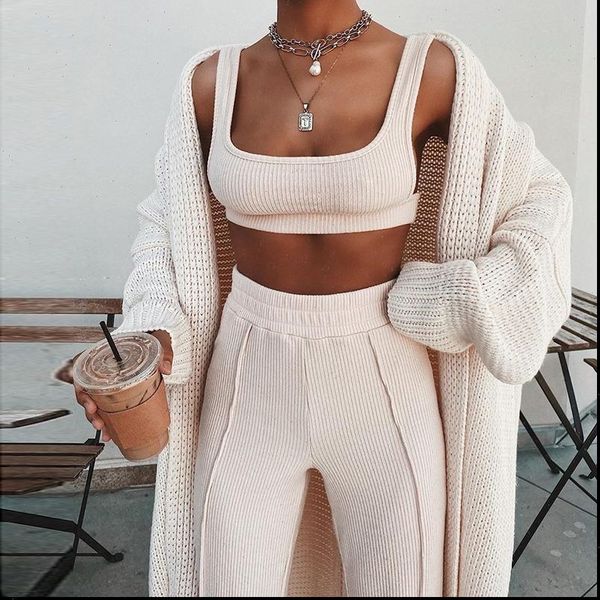 tacksuit 2 piece suit sleeveless womens tracksuits two crop long trousers outfits summer plus size girl casual matching sets, Gray
tacksuit 2 piece suit sleeveless womens tracksuits two crop long trousers outfits summer plus size girl casual matching sets, Gray