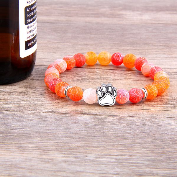 men bracelet weathering agat bracelets for women dog paw silver-plated bracelet femme nature energy stone beads pulsera jewelry, Black
men bracelet weathering agat bracelets for women dog paw silver-plated bracelet femme nature energy stone beads pulsera jewelry, Black