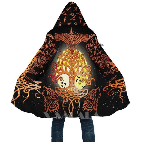 men's wool & blends viking raven moon all over 3d printed overcoat pullovers thick warm hooded cloak coat for men windproof fleece ca, Black
men's wool & blends viking raven moon all over 3d printed overcoat pullovers thick warm hooded cloak coat for men windproof fleece ca, Black