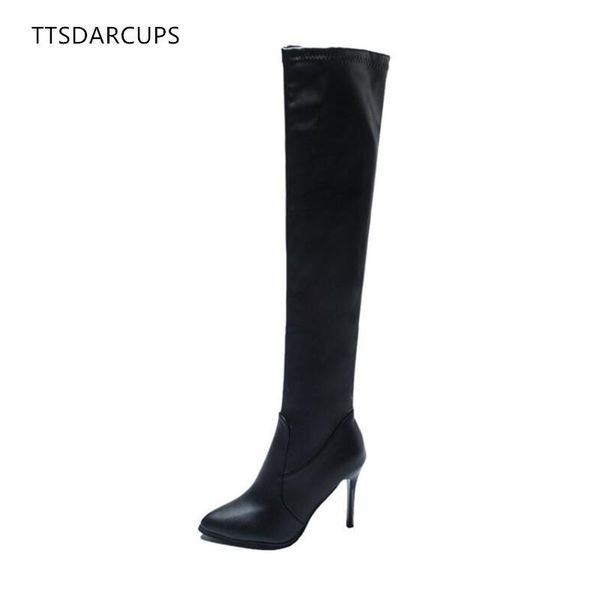boots 2021 autumn and winter pointy thin high heels patent leather women's knee stretch boot with back zipper, Black
boots 2021 autumn and winter pointy thin high heels patent leather women's knee stretch boot with back zipper, Black