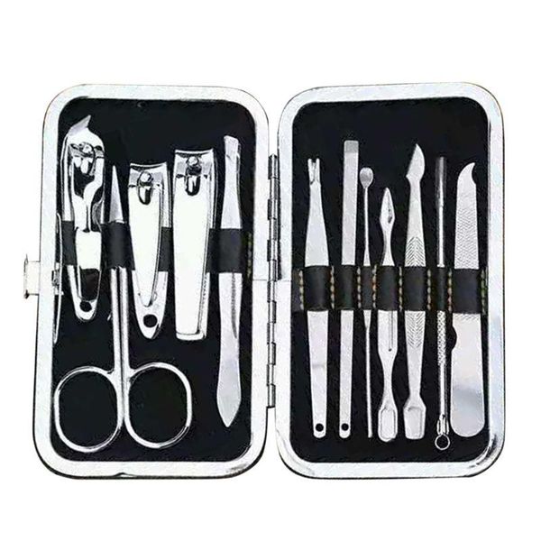 nail art kits clippers 15/12pcs stainless steel scissors suit set manicure black 
nail art kits clippers 15/12pcs stainless steel scissors suit set manicure black