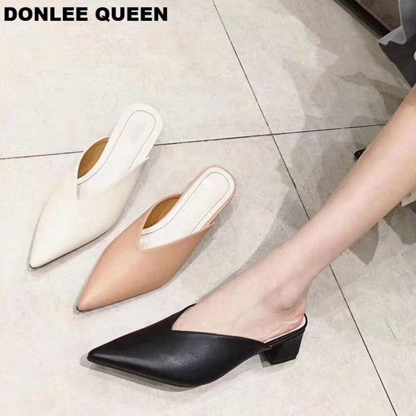 slippers women female low heels mule shoes slip on outdoor slides pointed toe elegant ladies autumn flip flops, Black
slippers women female low heels mule shoes slip on outdoor slides pointed toe elegant ladies autumn flip flops, Black