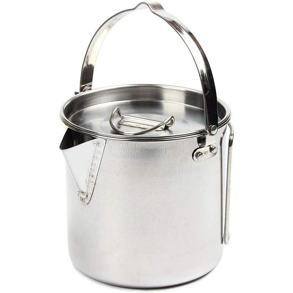 1.2l stainless steel camping coffee pot,outdoor cooking kettle with lid for backpacking picnic hiking water bottle
1.2l stainless steel camping coffee pot,outdoor cooking kettle with lid for backpacking picnic hiking water bottle
