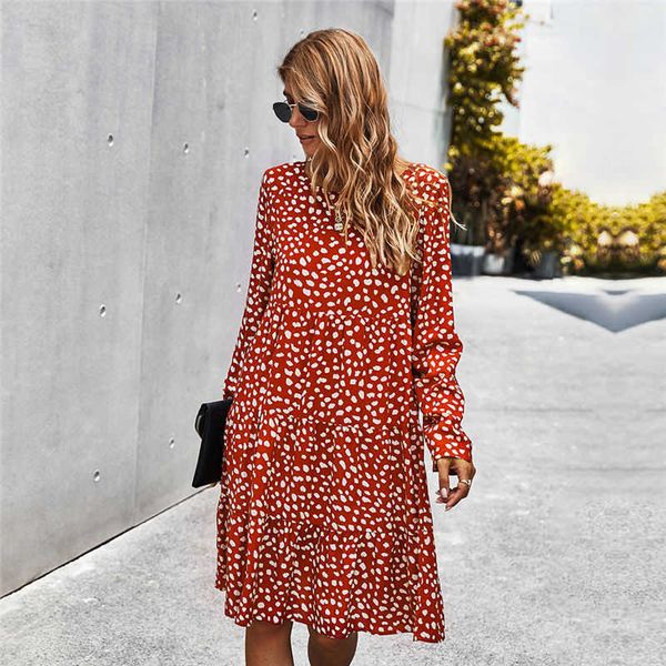 autumn winter temperament print dress women casual button a line loose knee length dress for women 2021 new fashion y0603, Black;gray
autumn winter temperament print dress women casual button a line loose knee length dress for women 2021 new fashion y0603, Black;gray