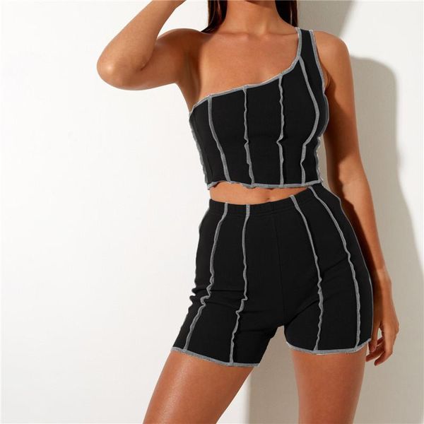 women's tracksuits ribbed cropped and shorts matching sets one shoulder patchwork bodycon two piece outfits summer sportswear, Gray
women's tracksuits ribbed cropped and shorts matching sets one shoulder patchwork bodycon two piece outfits summer sportswear, Gray