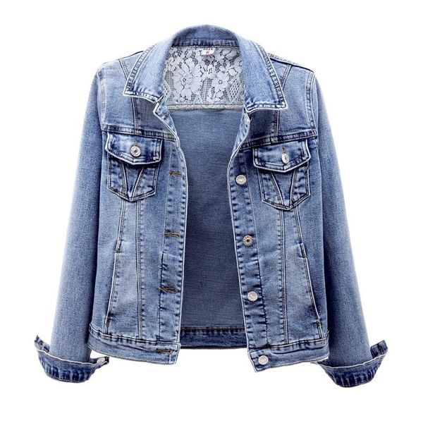 women's jackets harajuku short denim jacket women spring lace patch jeans long sleeve solid slim student casual outerwear h302, Black;brown
women's jackets harajuku short denim jacket women spring lace patch jeans long sleeve solid slim student casual outerwear h302, Black;brown