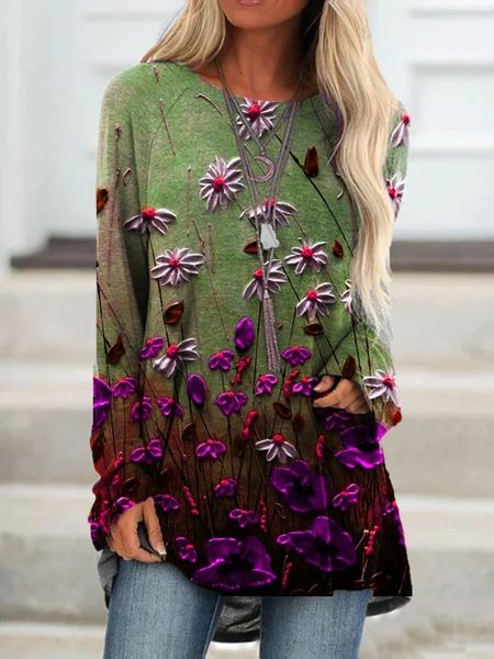 2021 spring summer gradient floral print women blouse shirt long sleeves casual loose streetwear elegant party pullover, White
2021 spring summer gradient floral print women blouse shirt long sleeves casual loose streetwear elegant party pullover, White