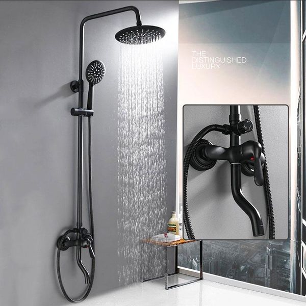 european style bathroom faucet black round shower system wall mounted mixer tap 3-functions oil rubbed set sets
european style bathroom faucet black round shower system wall mounted mixer tap 3-functions oil rubbed set sets