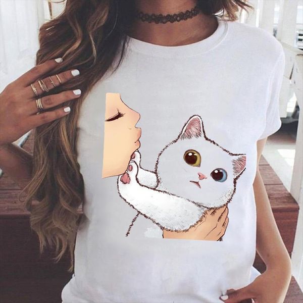 graphic cat funny style women t shirt watercolor short sleeve 90s fashion cartoon summer print female clothes tees, White
graphic cat funny style women t shirt watercolor short sleeve 90s fashion cartoon summer print female clothes tees, White