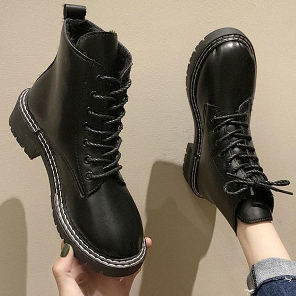 boots 2021 fashion ladies motorcycle flat shoes botas mujer autumn and winter lace up warm punk ankle women, Black
boots 2021 fashion ladies motorcycle flat shoes botas mujer autumn and winter lace up warm punk ankle women, Black