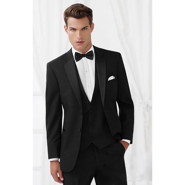men's suits & blazers custom made classic style two button black groom tuxedos groomsmen mens wedding prom dress (jacket+pants+vest) n2, White;black 
men's suits & blazers custom made classic style two button black groom tuxedos groomsmen mens wedding prom dress (jacket+pants+vest) n2, White;black