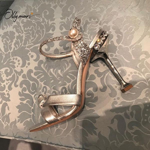 ollymurs fashion silver women summer sandals open toe buckle strap crystal pearls thin high heels shoes woman, Black
ollymurs fashion silver women summer sandals open toe buckle strap crystal pearls thin high heels shoes woman, Black