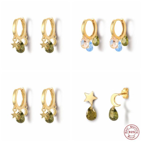 hoop & huggie aide 925 sterling silver olive green zircon water drop shaped charm earrings colorful bling rhinestone star moon, Golden;silver
hoop & huggie aide 925 sterling silver olive green zircon water drop shaped charm earrings colorful bling rhinestone star moon, Golden;silver