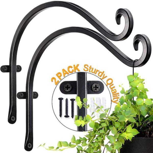 hooks & rails 2pc flower pot wrought iron holder outdoor swivel hanging plant stand for birdhouse hook wall-mounted
hooks & rails 2pc flower pot wrought iron holder outdoor swivel hanging plant stand for birdhouse hook wall-mounted