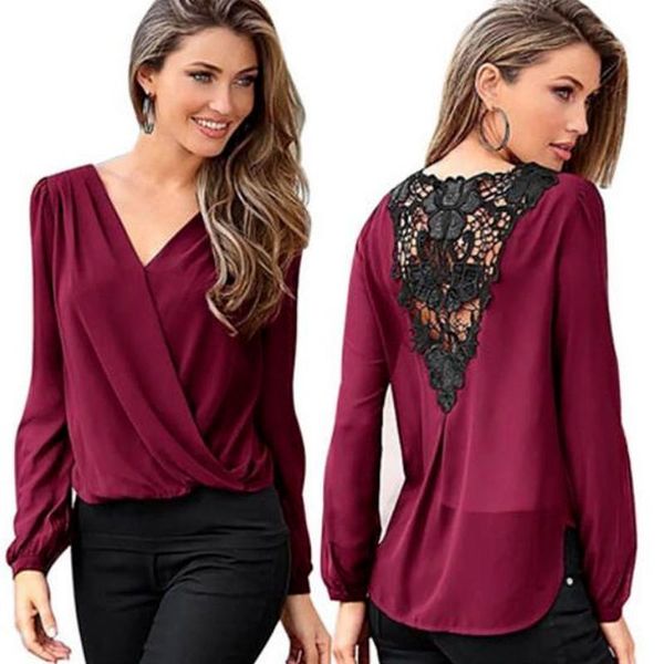 women's blouses & shirts women solid color womens ladies clothing spring summer blouse lace patchwork long sleeve office chiffon s, White
women's blouses & shirts women solid color womens ladies clothing spring summer blouse lace patchwork long sleeve office chiffon s, White