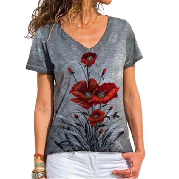 women's t-shirt summer women oversized short sleeve loose casual female fashion clothing floral print plus size pullovers tee 2021, White
women's t-shirt summer women oversized short sleeve loose casual female fashion clothing floral print plus size pullovers tee 2021, White