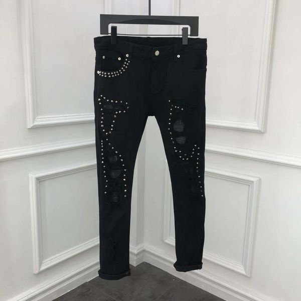 men's jeans wz0867 fashion 2021 runway luxury european design party style clothing, Blue
men's jeans wz0867 fashion 2021 runway luxury european design party style clothing, Blue