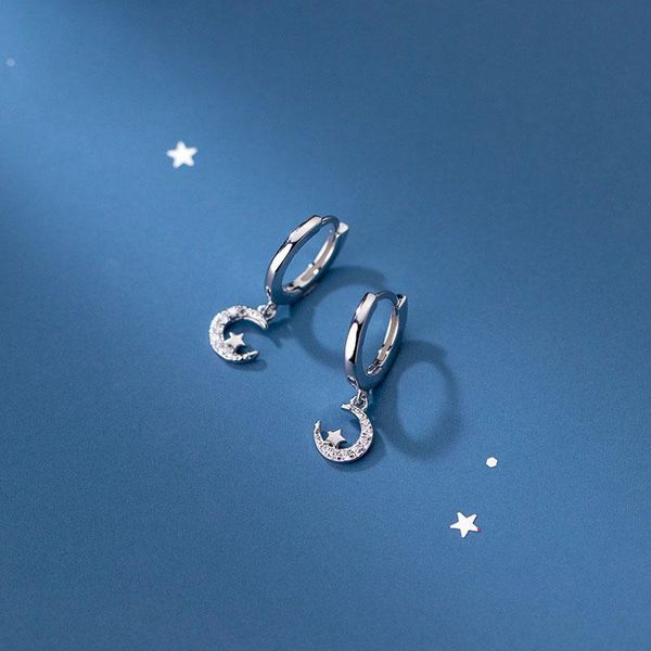 hoop & huggie solid 925 sterling silver small earrings with charm cz zircon moon star korean earings fashion jewelry 2021, Golden;silver
hoop & huggie solid 925 sterling silver small earrings with charm cz zircon moon star korean earings fashion jewelry 2021, Golden;silver