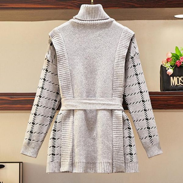 casual dresses 2021 fake two-piece stitching knitted dress female autumn and winter sweater long over the knee loose women pullover, Black;gray
casual dresses 2021 fake two-piece stitching knitted dress female autumn and winter sweater long over the knee loose women pullover, Black;gray