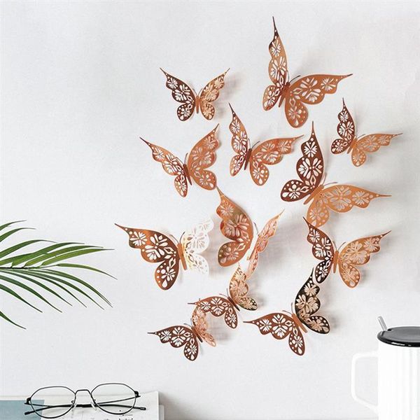 wall stickers 12pcs 3d hollow rose gold/golden/silver butterfly diy art home decor decals wedding decoration
wall stickers 12pcs 3d hollow rose gold/golden/silver butterfly diy art home decor decals wedding decoration