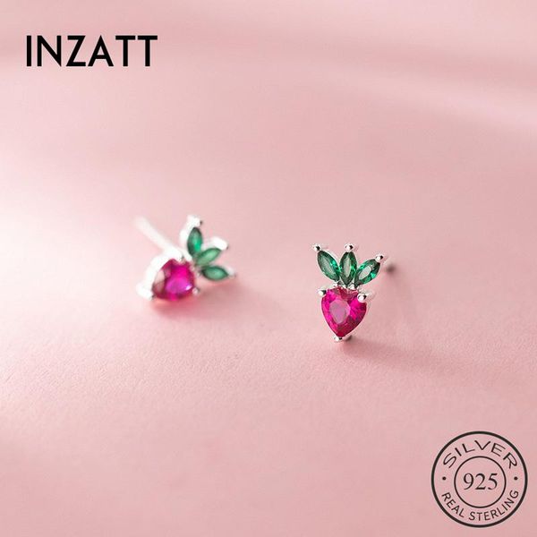 stud inzareal 925 sterling silver red zircon carrot earrings for fashion women minimalist fine jewelry punk accessories, Golden;silver
stud inzareal 925 sterling silver red zircon carrot earrings for fashion women minimalist fine jewelry punk accessories, Golden;silver