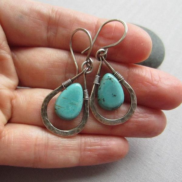 dangle & chandelier bohemian water drop natural turquoises stone earrings vintage jewelry hollow metal statement earring for women, Silver
dangle & chandelier bohemian water drop natural turquoises stone earrings vintage jewelry hollow metal statement earring for women, Silver