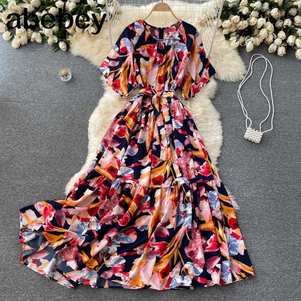 women korean floral dress sweet puff sleeve o neck ruched a-line dresses summer bohemian casual holiday print sundress 210715, Black;gray
women korean floral dress sweet puff sleeve o neck ruched a-line dresses summer bohemian casual holiday print sundress 210715, Black;gray