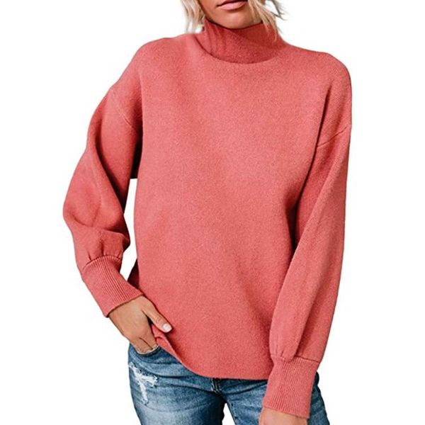 women's sweaters high neck lantern sleeve knitted sweater solid color elegant streetwear pullovers oversized autumn and winter, White;black
women's sweaters high neck lantern sleeve knitted sweater solid color elegant streetwear pullovers oversized autumn and winter, White;black