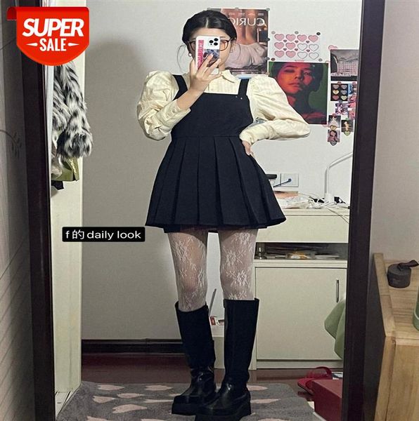 ffcheer ""girl's prayer"" cold girl group fake two-piece dress spring pleated waist skirt #fb57, Black;gray
ffcheer ""girl's prayer"" cold girl group fake two-piece dress spring pleated waist skirt #fb57, Black;gray