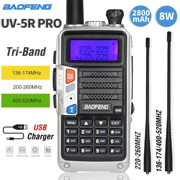 walkie talkie 2021 baofeng uv-5r pro tri-band two way radio 8w high power portable cb ham hf fm transceiver upgrade uv 5r
walkie talkie 2021 baofeng uv-5r pro tri-band two way radio 8w high power portable cb ham hf fm transceiver upgrade uv 5r