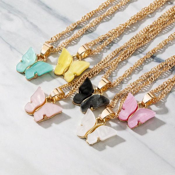 korean acrylic small butterfly necklace for women 2021 fashion sweet simple adorable clavicle chain female jewelry chains, Silver
korean acrylic small butterfly necklace for women 2021 fashion sweet simple adorable clavicle chain female jewelry chains, Silver