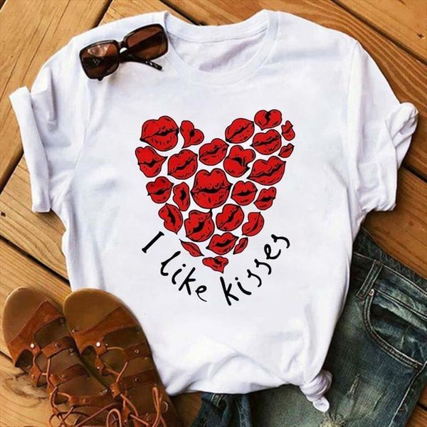 red lip love womens heart print short sleeve o neck loose summer fashion ladies tee clothe, White
red lip love womens heart print short sleeve o neck loose summer fashion ladies tee clothe, White