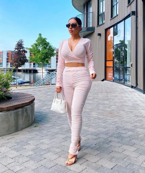 women's tracksuits ueteey two-piece v-neck solid party night club wear women pant set, Gray
women's tracksuits ueteey two-piece v-neck solid party night club wear women pant set, Gray