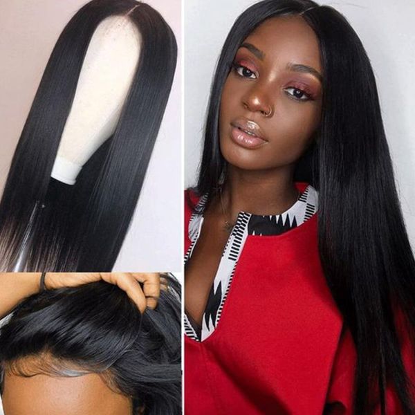 lace wigs straight closure wig human hair 4x4x1 swiss t part, Black;brown 
lace wigs straight closure wig human hair 4x4x1 swiss t part, Black;brown